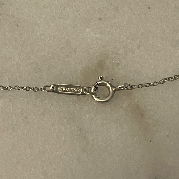 Tiffany Diamond Knot Key Silver Pendant Necklace - Picture 5 of 7